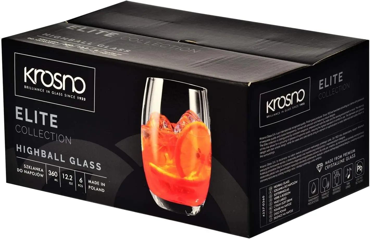Krosno elegantne klaasikomplekt 360 ml — kodu ja restoranile – kasutusnäide