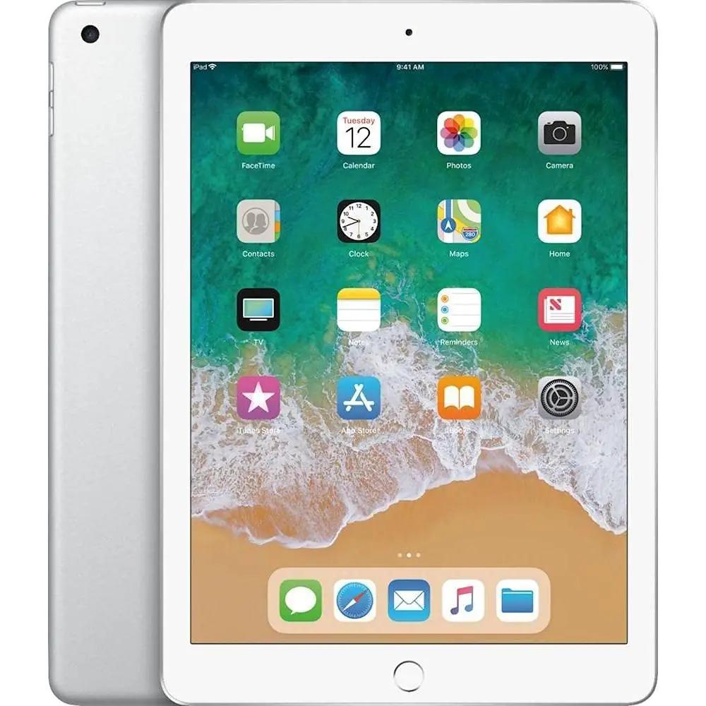 Apple iPad 9.7 — 128GB Wi‑Fi tahvelarvuti heledas korpuses – detailne vaade