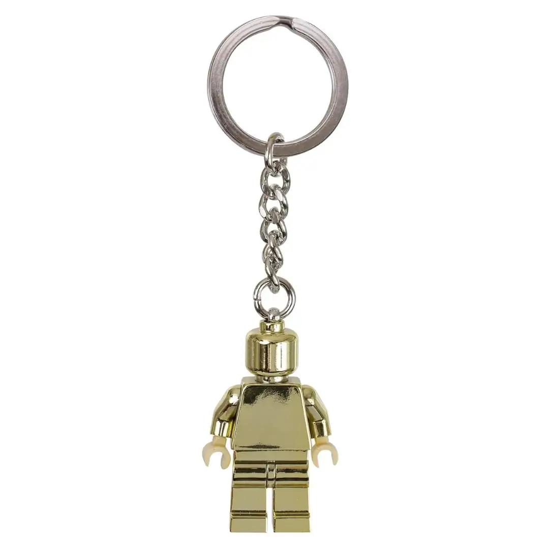 LEGO kuldne metallripats — stiilne võtmehoidja kingitus