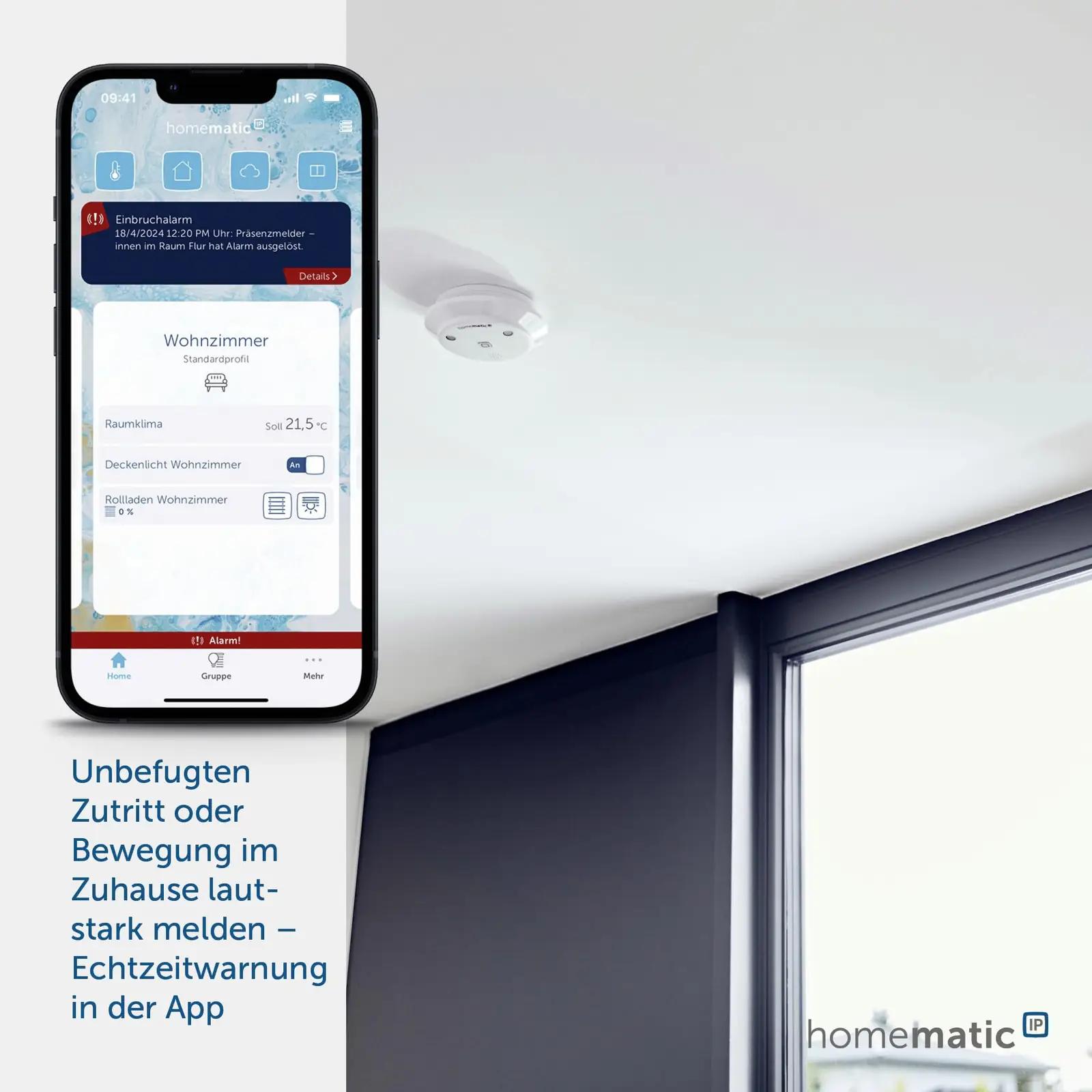 Homematic IP kodune signalisatsioonisireen – detailne vaade