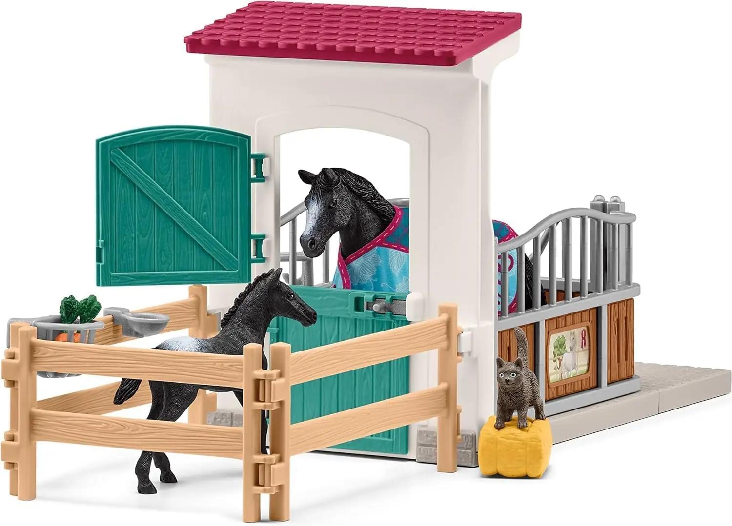 SCHLEICH Hobusetalli mängukomplekt — realistlik plastikust – pilt 6