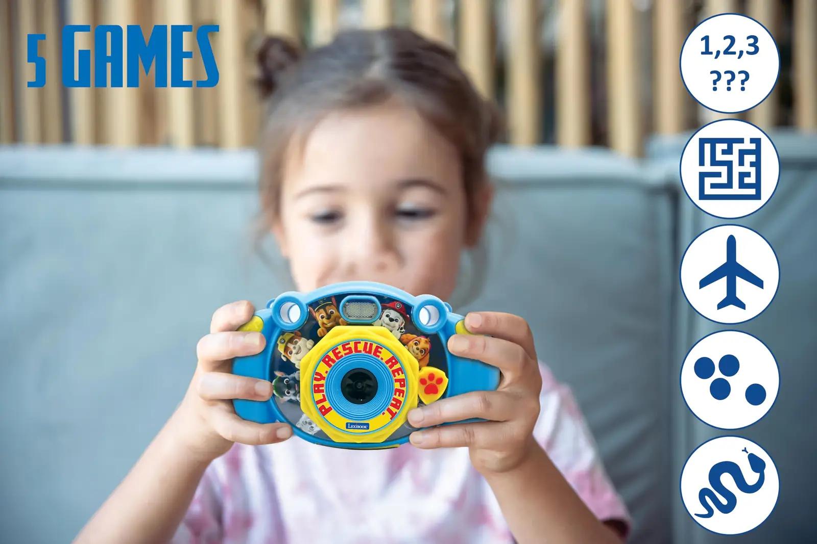 Lexibook Paw Patrol lastekamera — vastupidav ja mänguline – pakend ja tarvikud