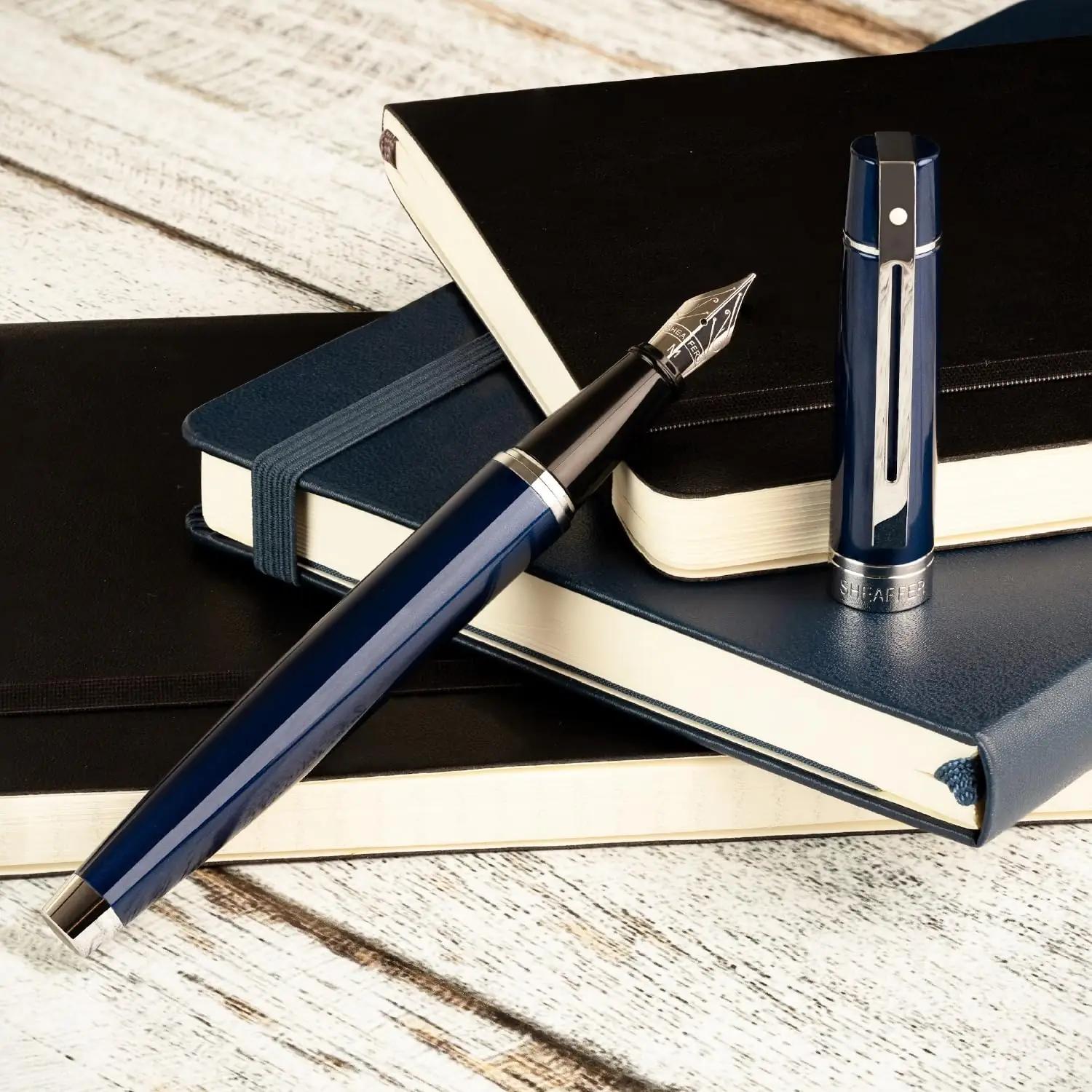 Sheaffer sinine roostevaba täitevpliiats — elegantne kingitus – detailne vaade