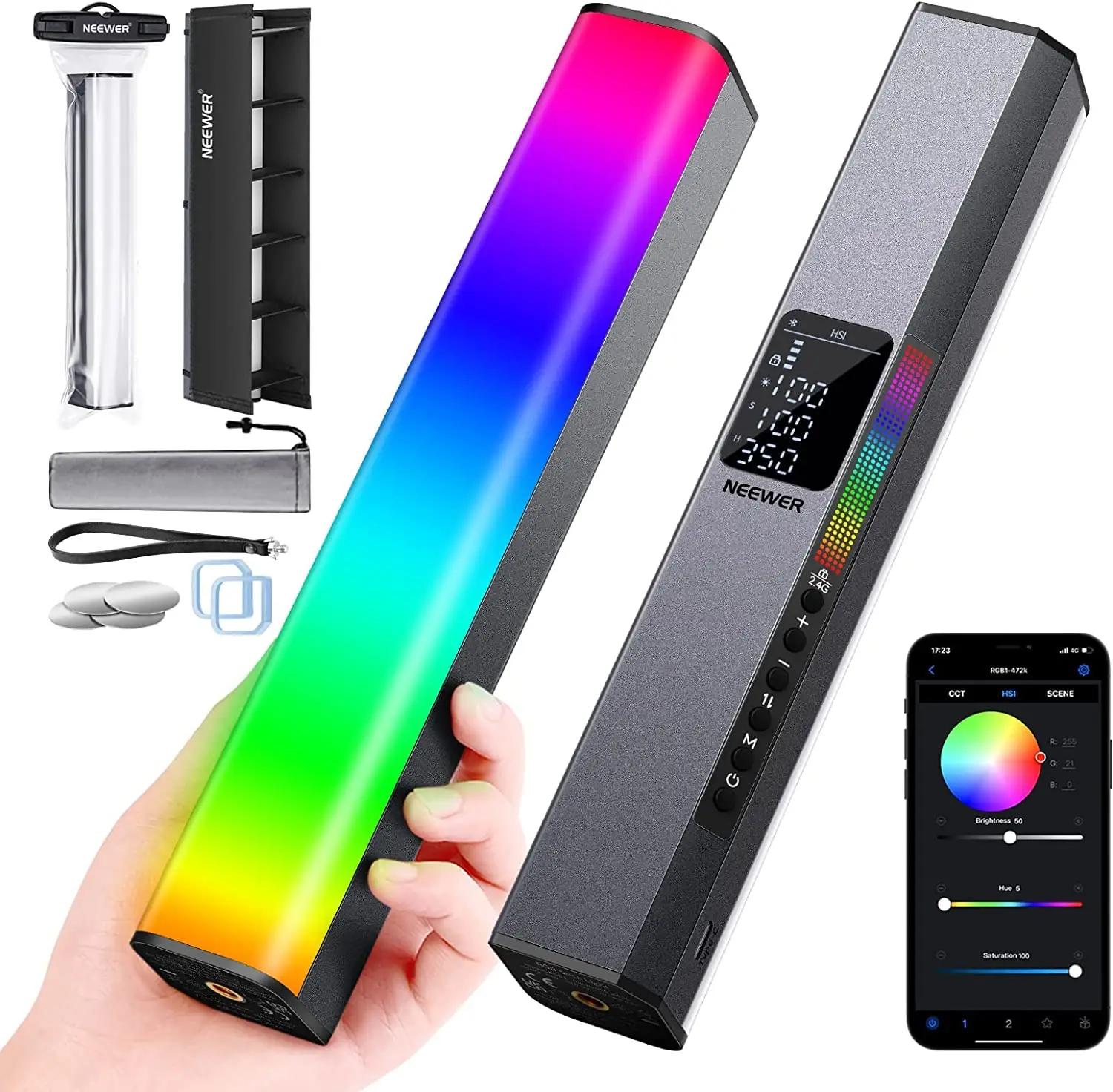 NEEWER metallist RGB valgusstang — reguleeritav heledusega