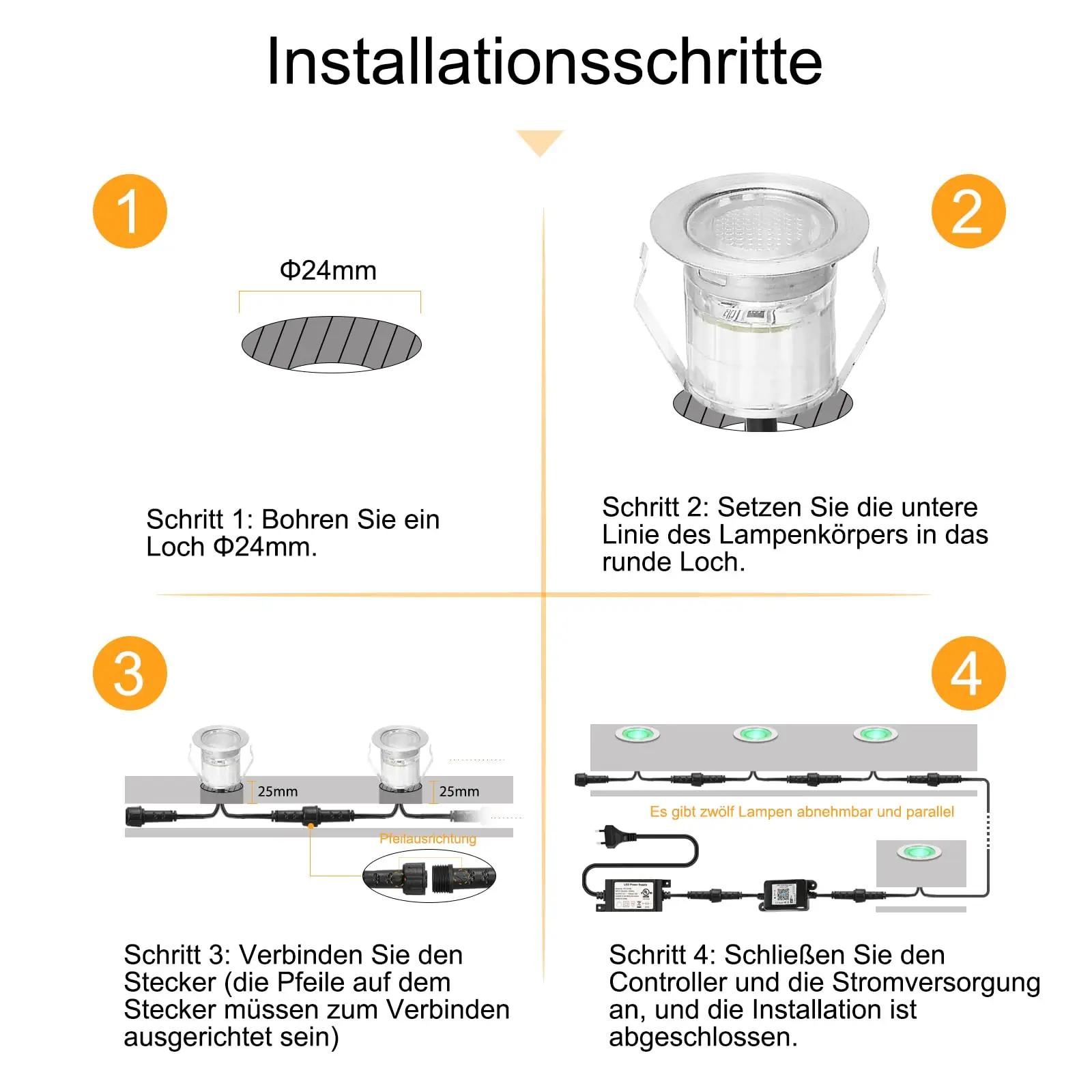 FVTLED vastupidav klaasripats terrassivalgustuseks (10 tk) – pilt 9