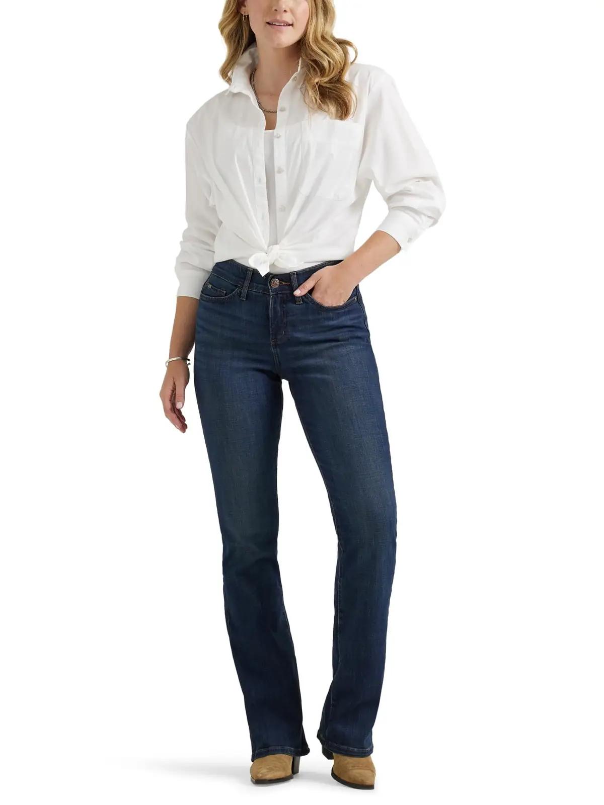 Lee mugav Flex Motion bootcut teksapüksid — elastne materjal ja – kasutusnäide
