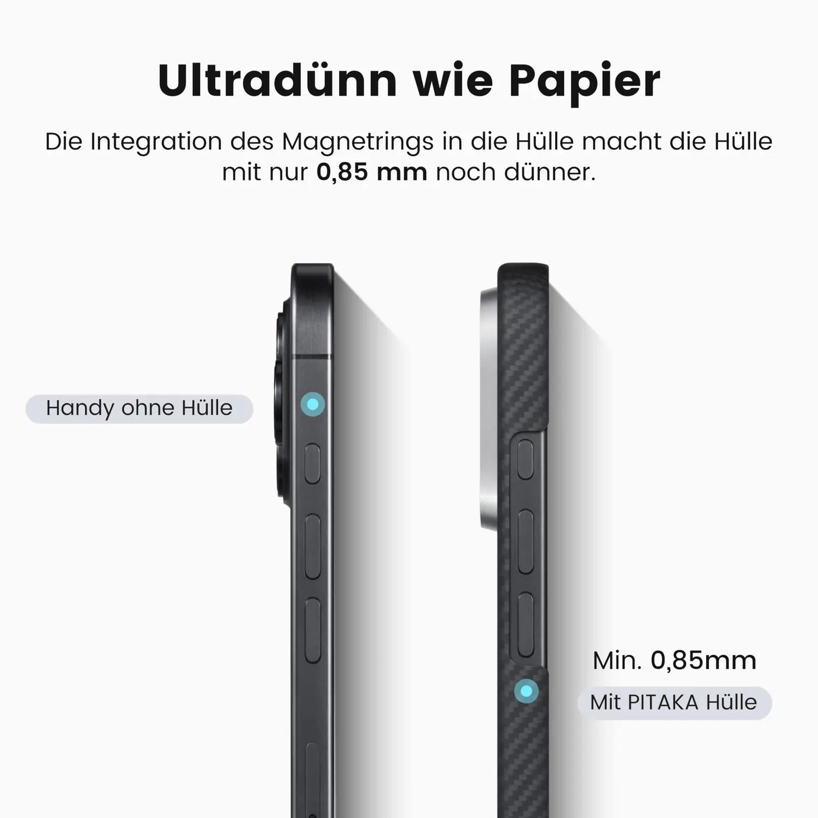 pitaka Aramiidist ultrakerge kaitseümbris iPhone 16 Pro – kasutusnäide