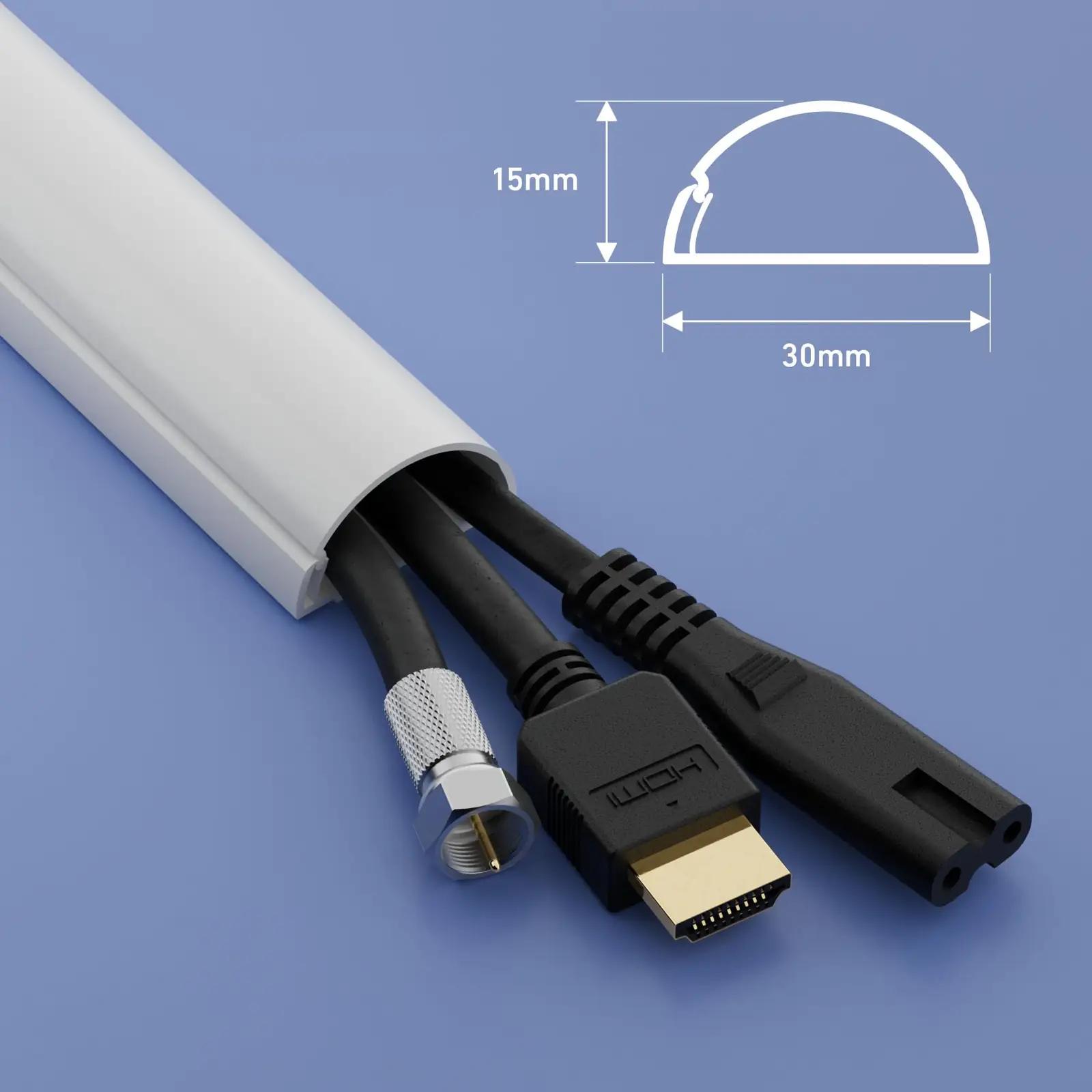 D-Line PVC kaablikanal 30x15mm — diskreetne ja vastupidav – pakend ja tarvikud