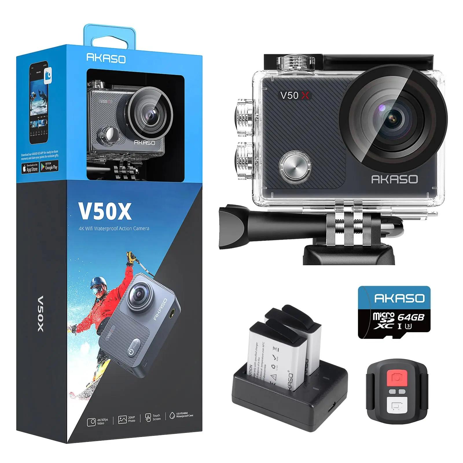 AKASO veekindel action-kaamera V50 X — 4K sportimiseks ja