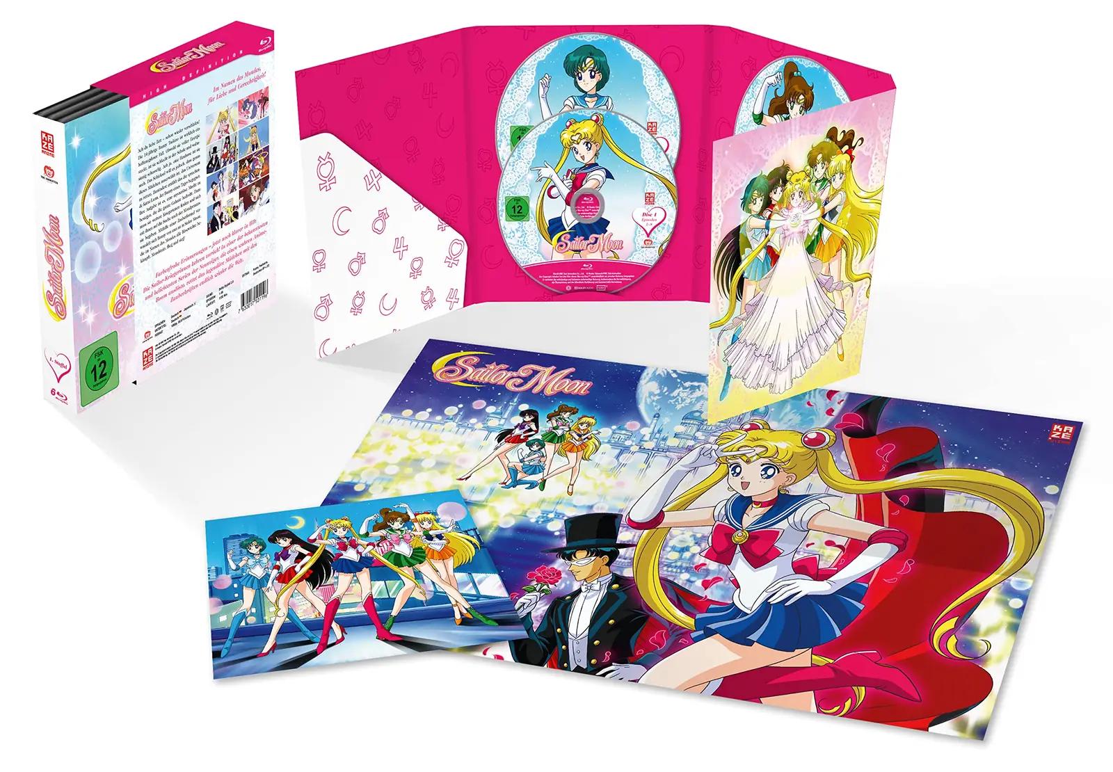 Crunchyroll Sailor Moon Blu-ray komplekt – klassikaline kogumik – pakend ja tarvikud