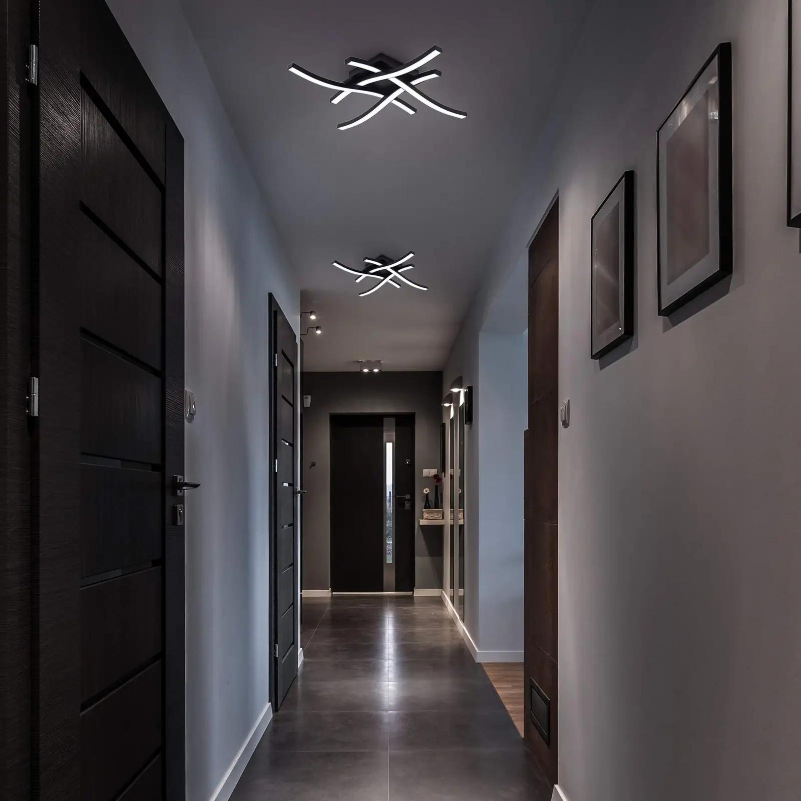 B.K.Licht modernne LED laelamp — mattmust, energiasäästlik – lisavaade