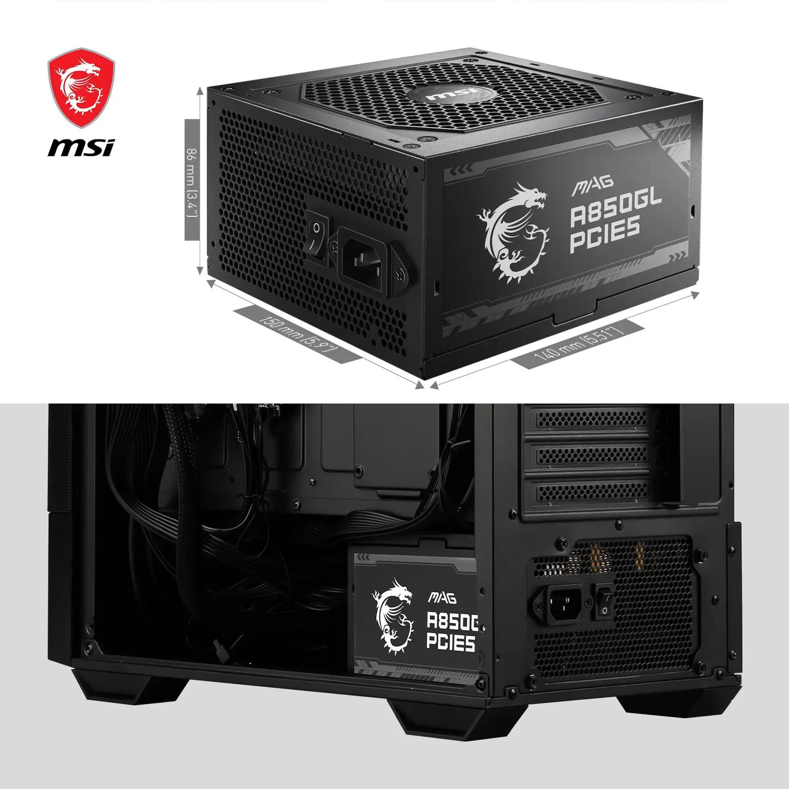 MSI 850W kuldne modulaarne toiteplokk – võimas ja vaikne – pilt 6