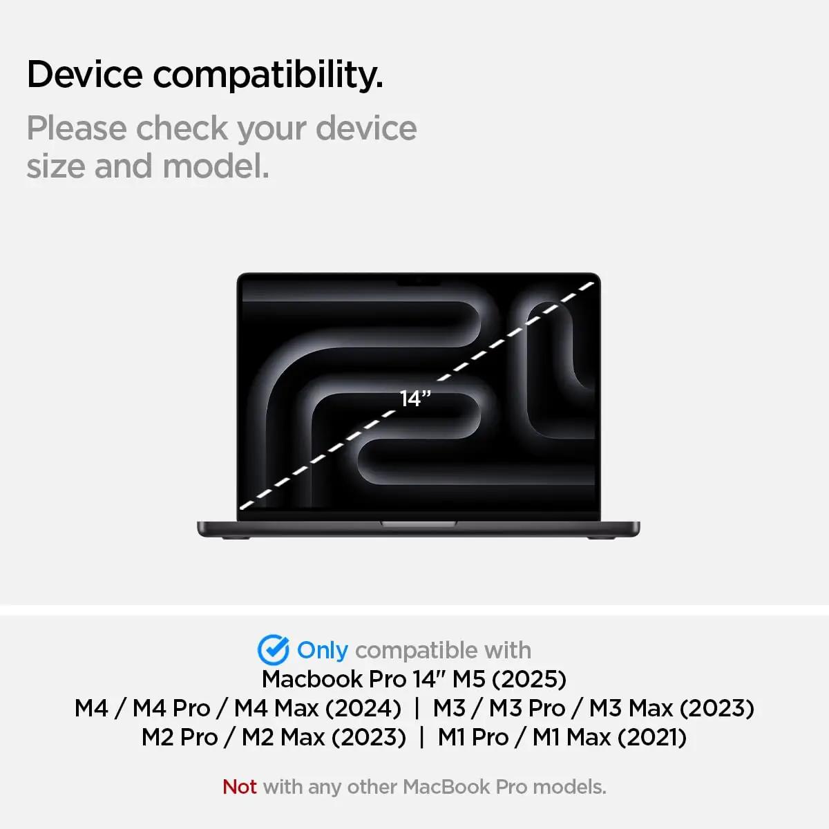 Spigen kaitsev Urban Fit ümbris MacBook Pro 14″ – detailne vaade