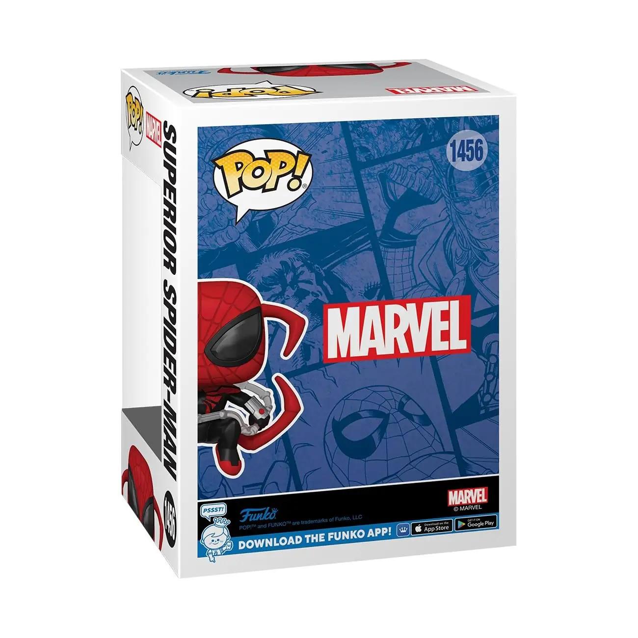 Funko vinüülfiguur – Superior Spider-Man kui kingiideeks – pakend ja tarvikud