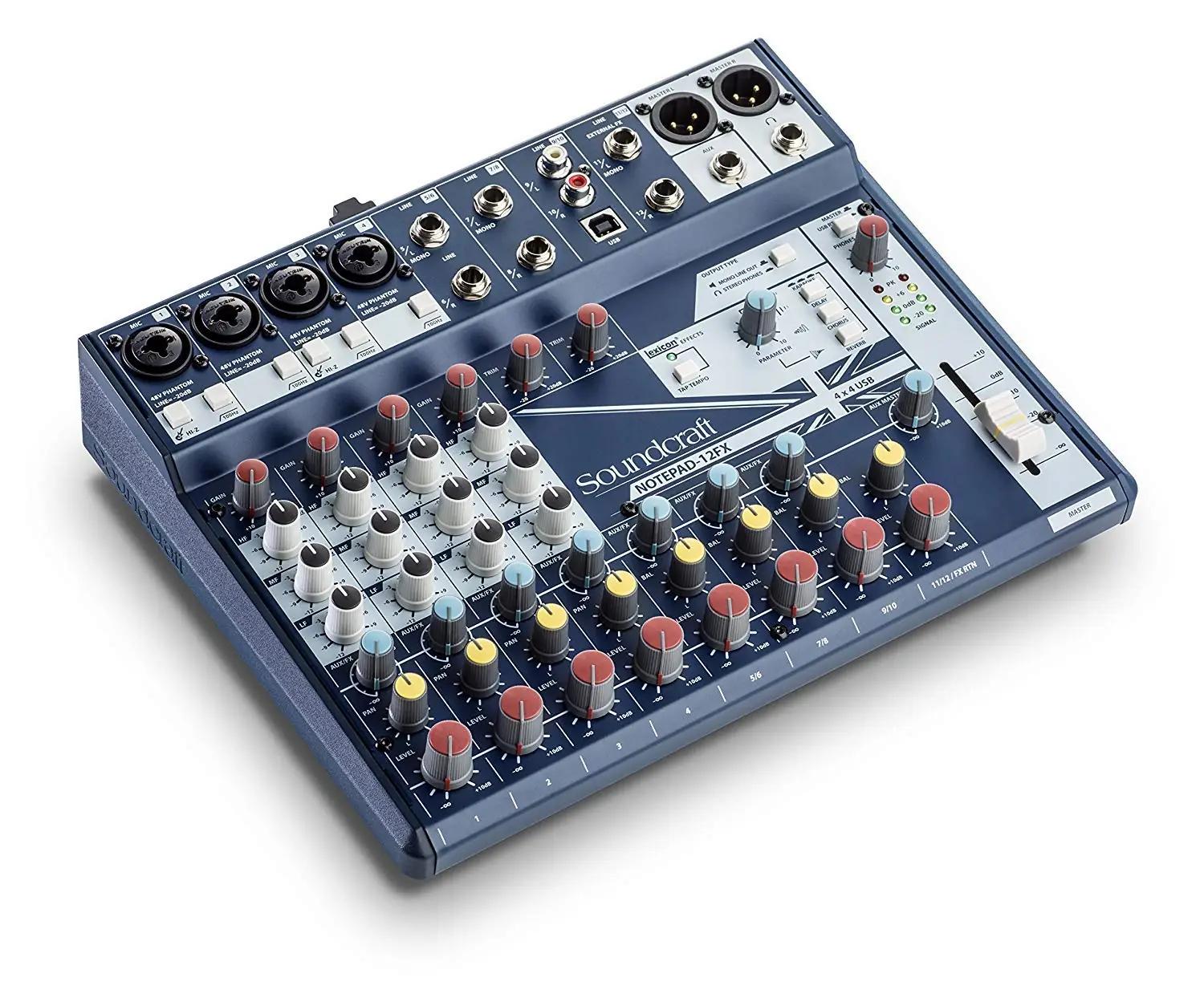 Soundcraft segaja Notepad 12 FX — kompaktne stuudiopõhine