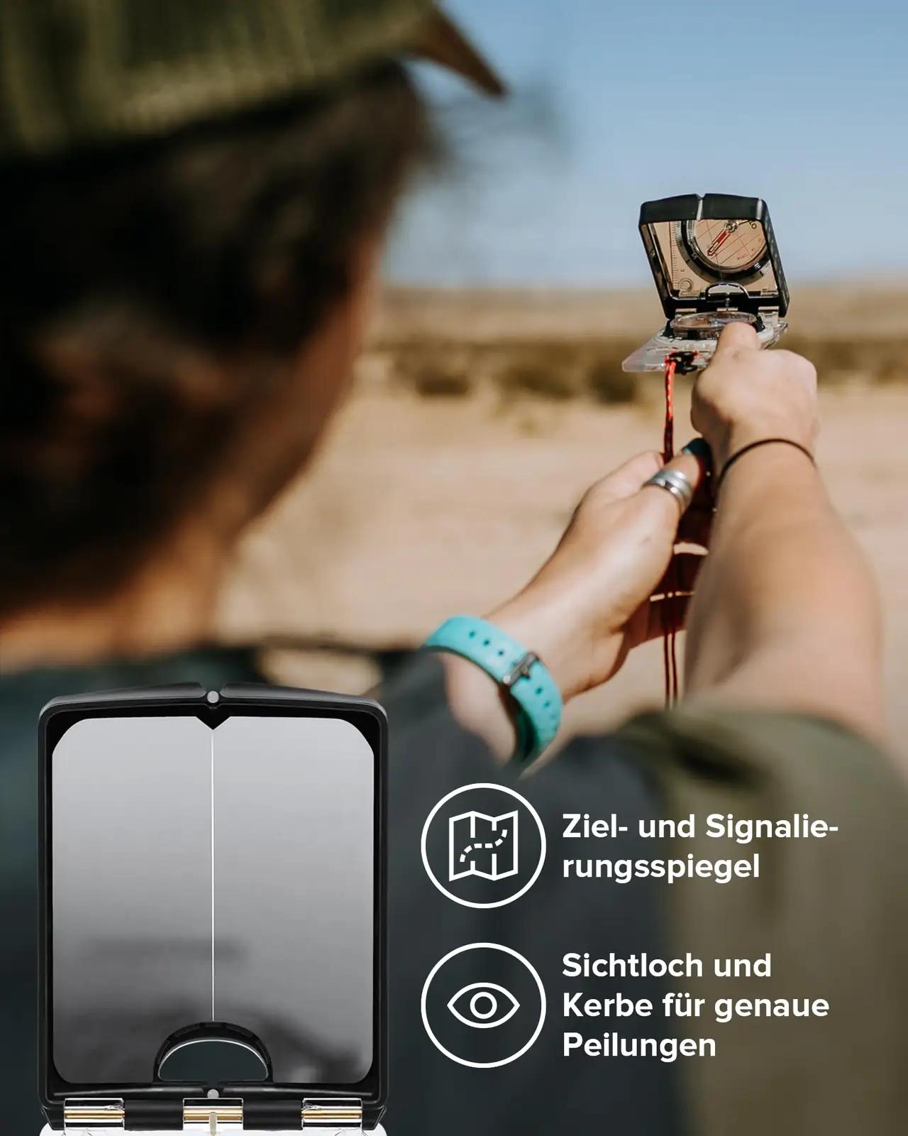SUUNTO roostevaba peegelkompass – täpne matkaabiline – pilt 7