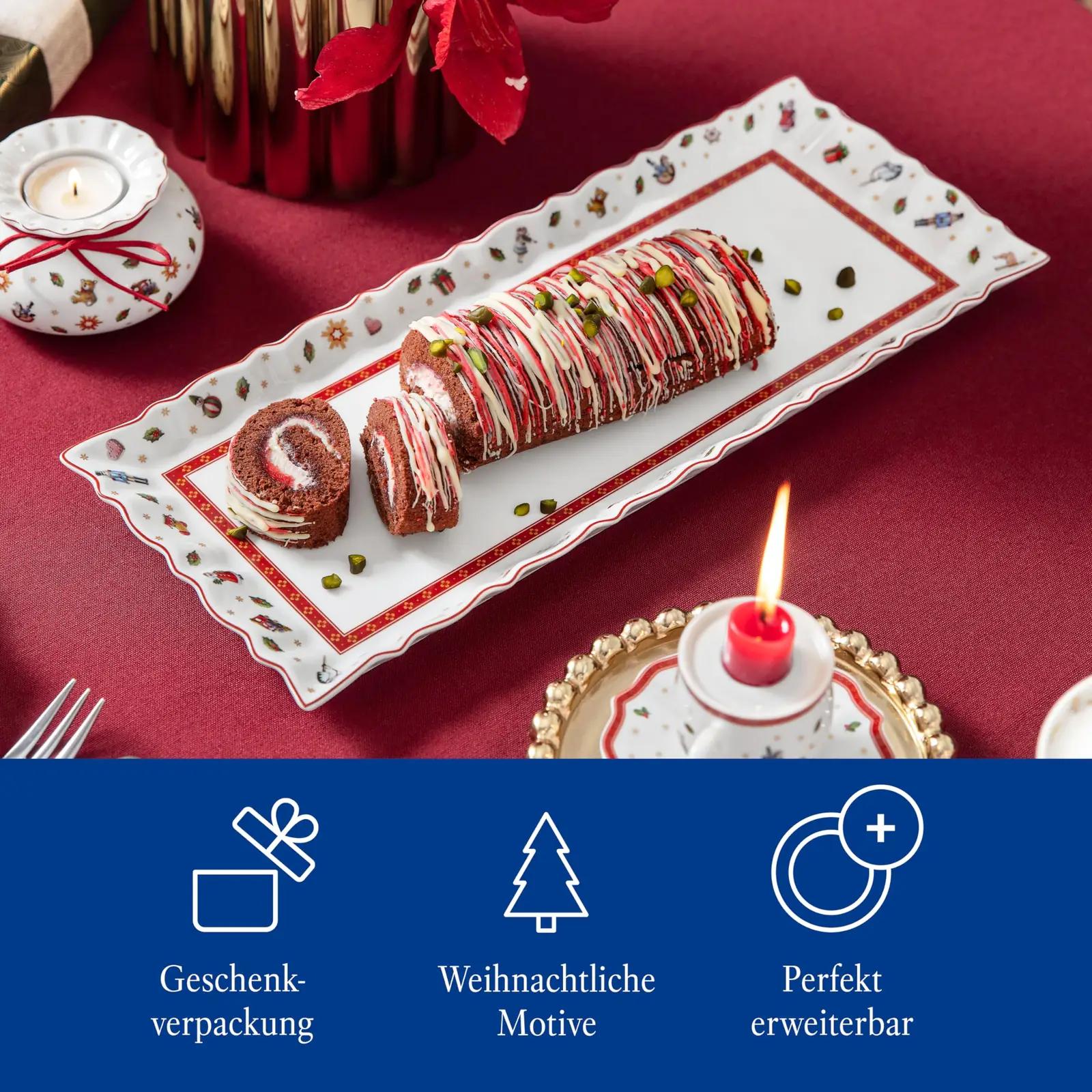 Villeroy & Boch porcellaanist ristkülikukujuline serveerimisplaat – kasutusnäide