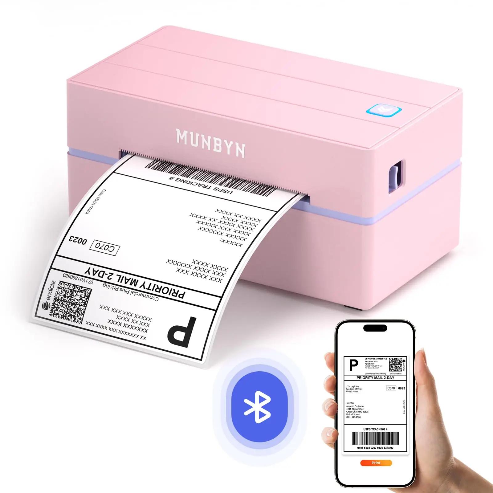 MUNBYN roosa termoprinter – kiire etikettide trükk 4×6 – pilt 8