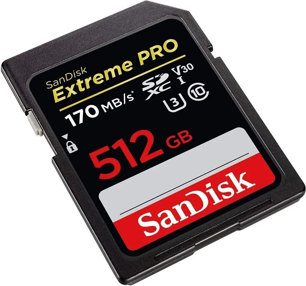 SanDisk vastupidav 512 GB SD-kaart 4K videole ja fotograafiale