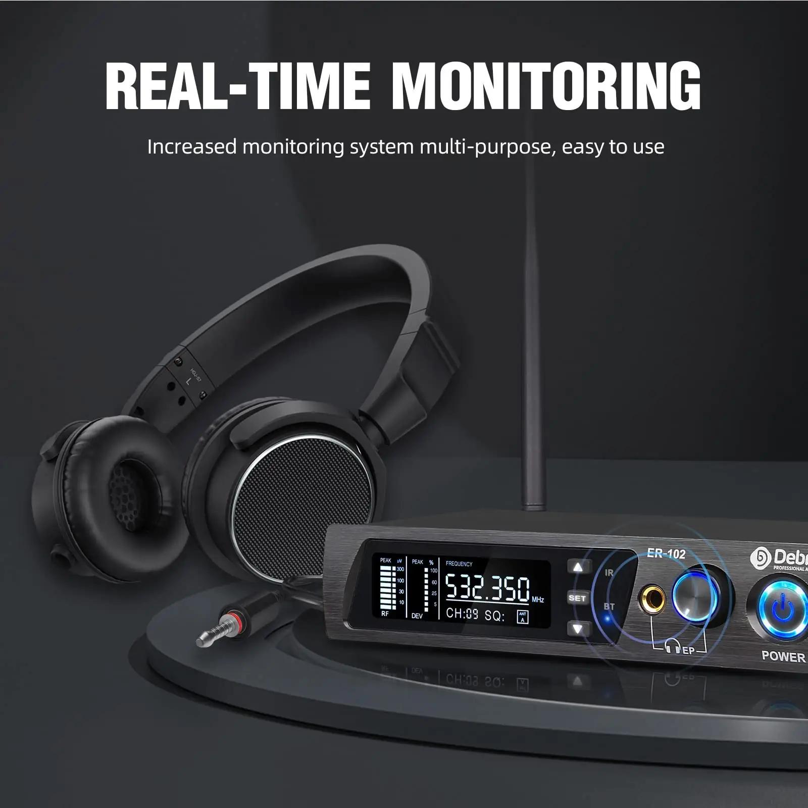 D Debra traadita in-ear monitor süsteem professionaalsele – lisavaade