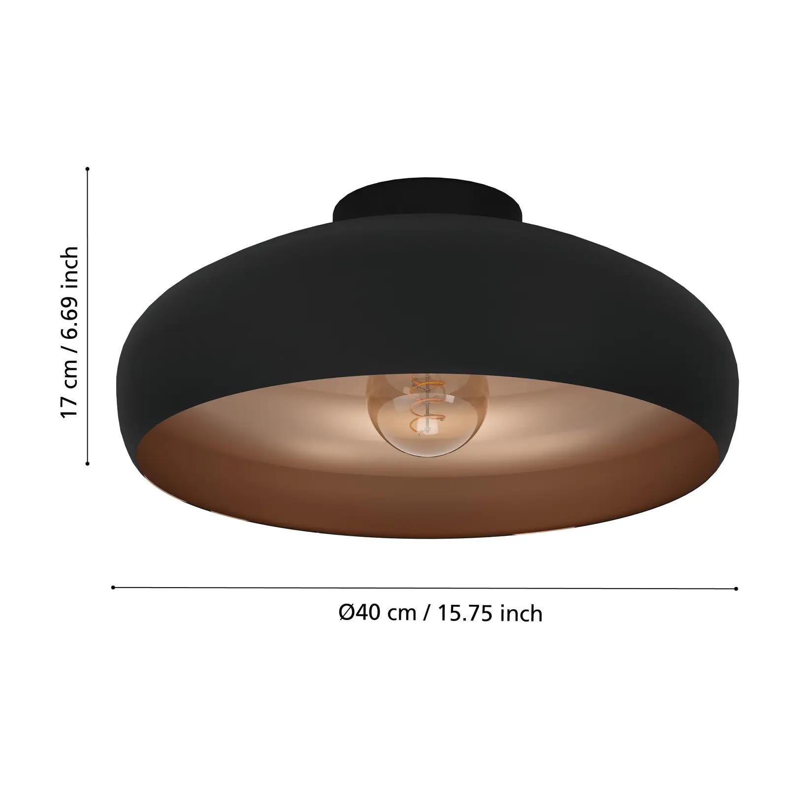 EGLO vintage-terasest laelamp – stiilne elutoa ja köögi valgustus – lisavaade