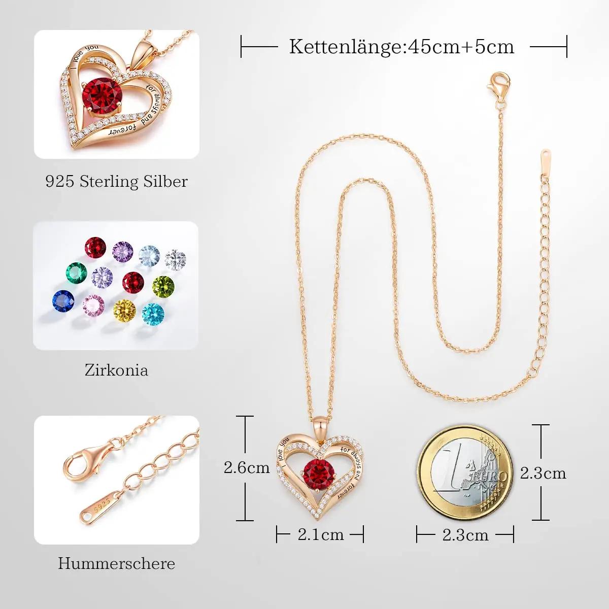 CDE roosakuldne sterling südame ripats – elegantne kingiidee – kasutusnäide