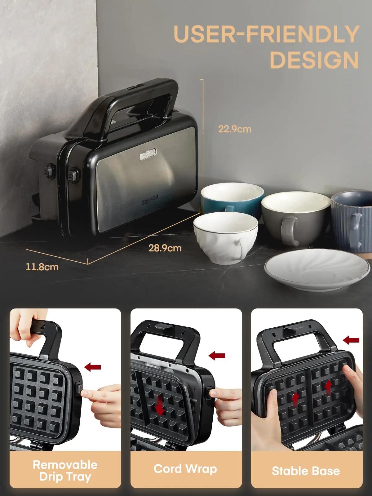 FOHERE roostevaba 3-in-1 sandwichmaker — mitmekülgne kingiidee – pilt 7