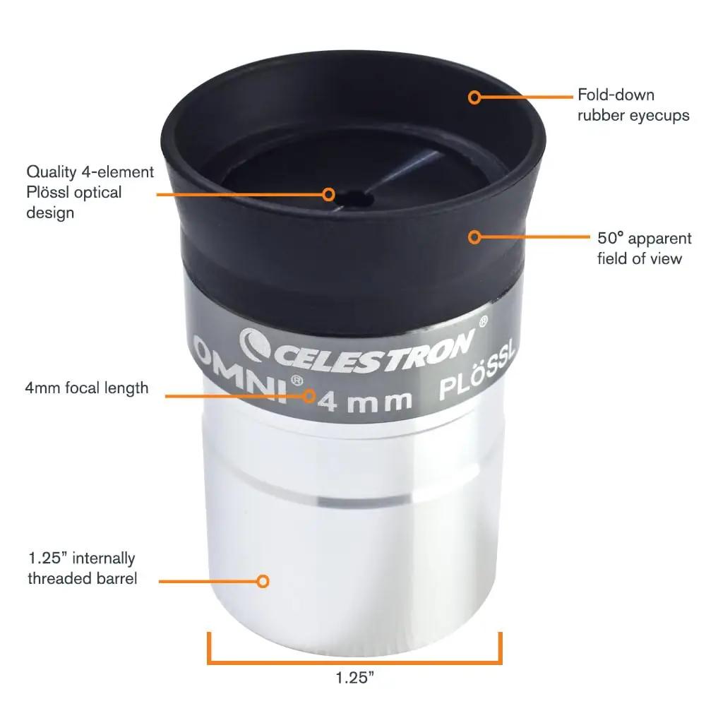Celestron kvaliteetne 4 mm okulaar – selge vaade öisele taevale – detailne vaade