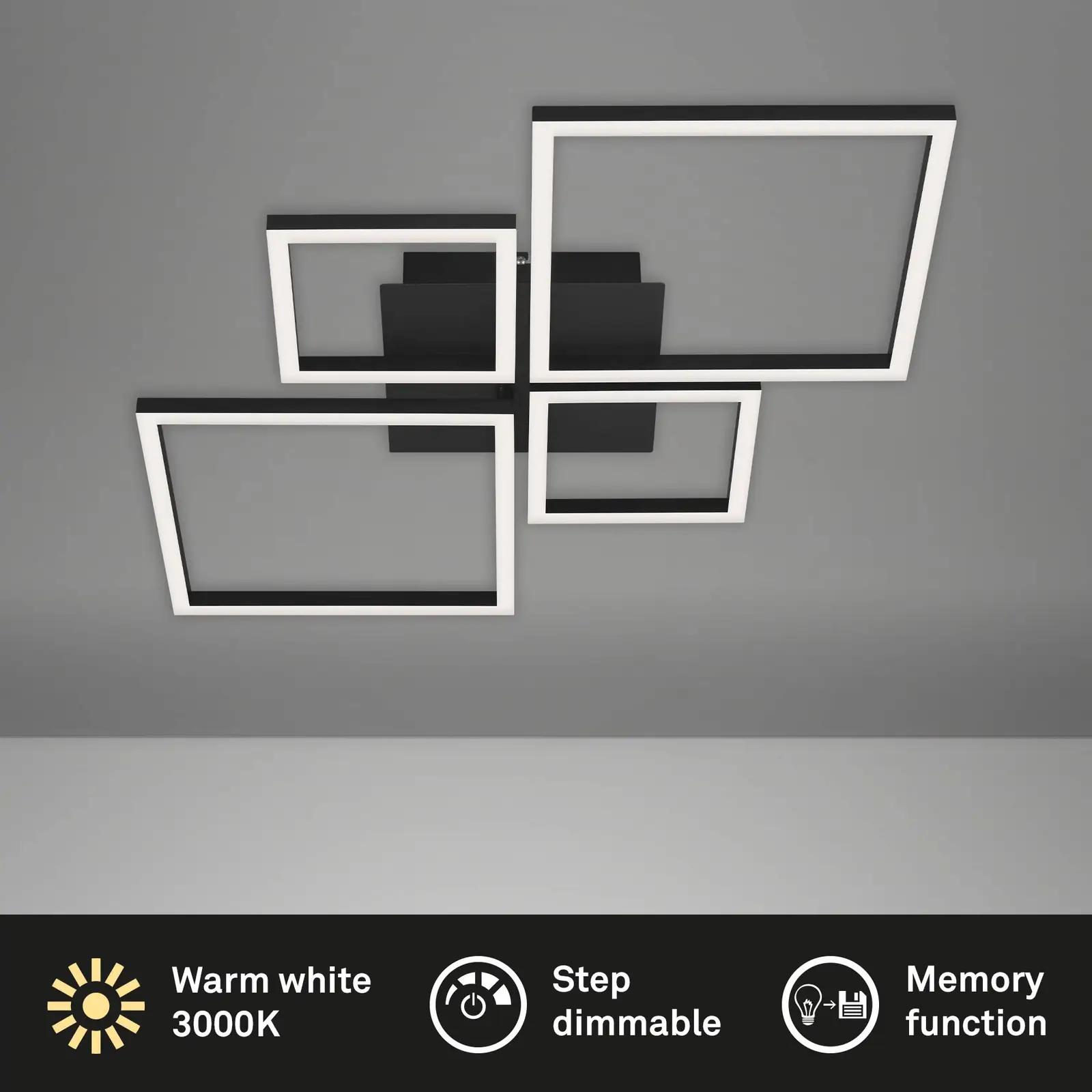 BRILONER modernne dimmitav LED laelamp – must, 75×47 cm – detailne vaade