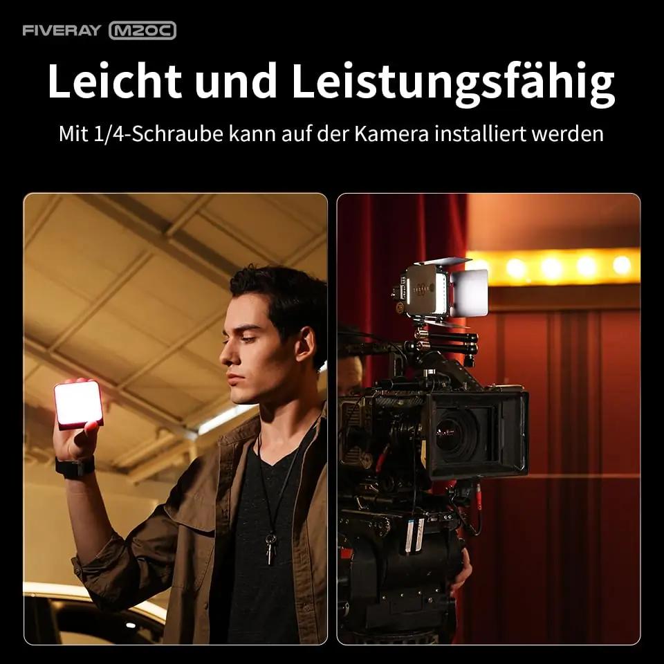 ZHIYUN M20C RGB videolamp — kompaktne magnetiline valguslahendus – detailne vaade