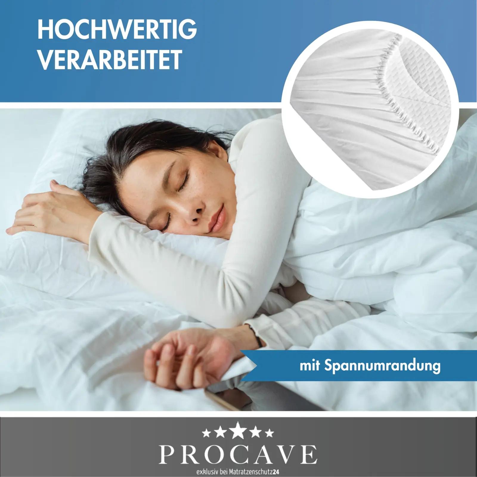 PROCAVE pehme Micro-Comfort madratsikaitse 160×200 cm – kasutusnäide