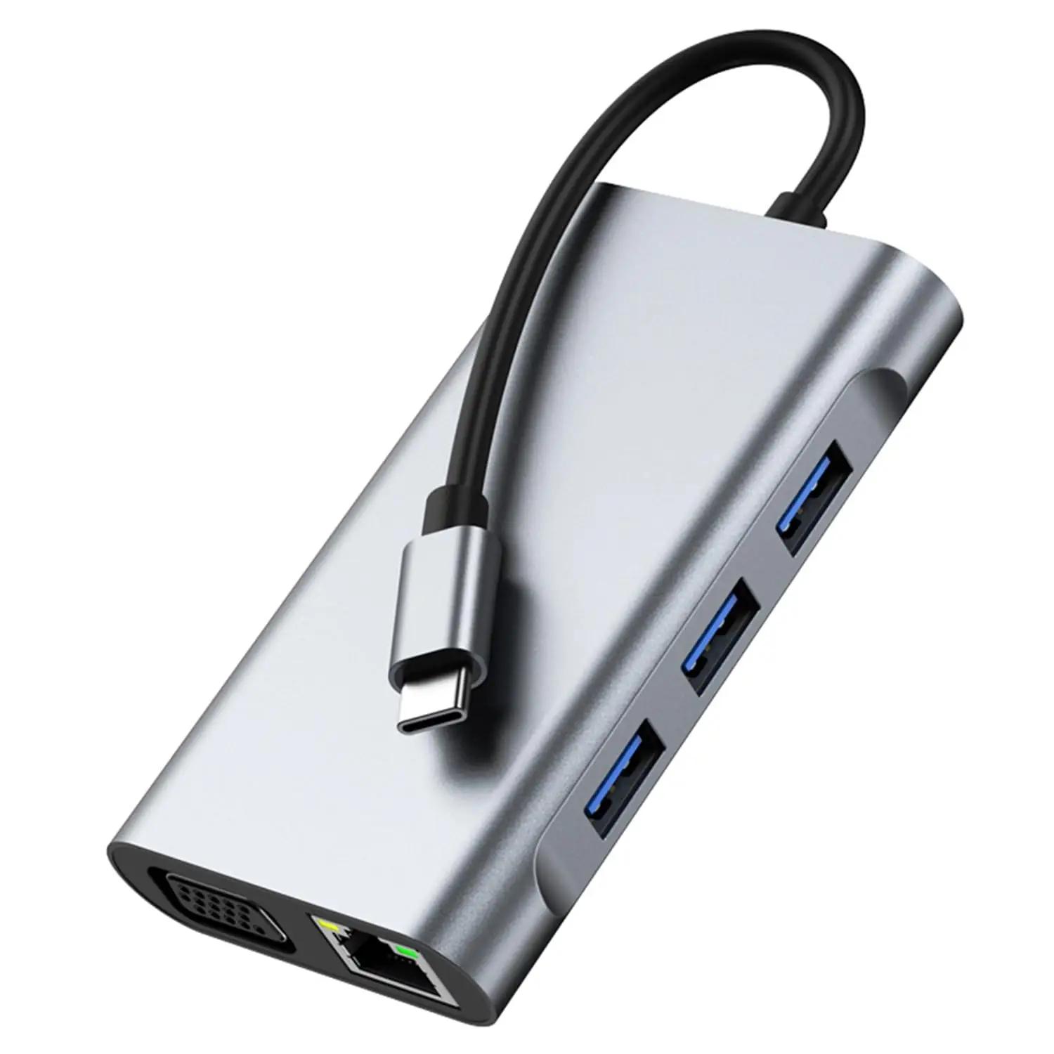 YMY metallist multiport-dokk kahe HDMI ja laadimisega – pakend ja tarvikud