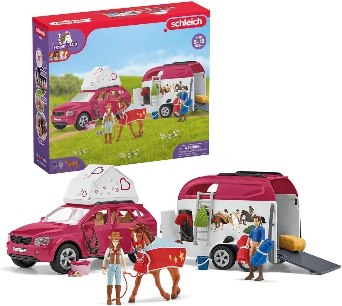 SCHLEICH mängukomplekt lapsele – auto ja hobusehaagis, kingitus