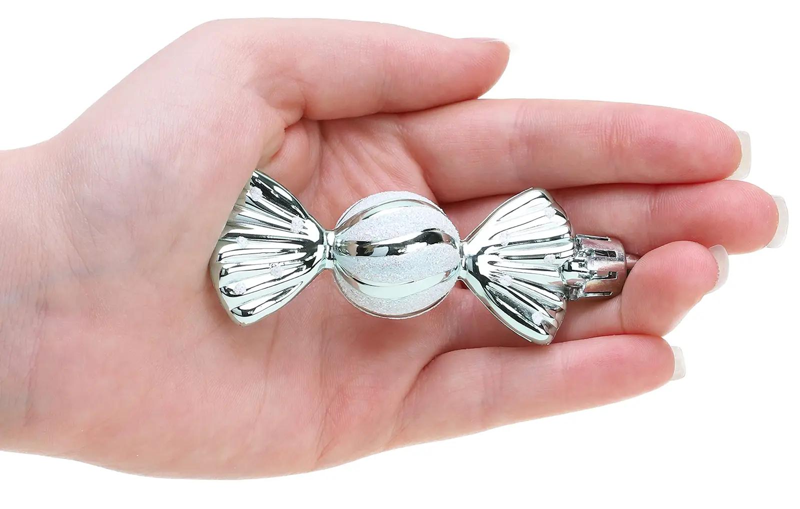 Christmas Concepts mintroheline mini-kulk 6–8 cm – sädelev dekor – pakend ja tarvikud