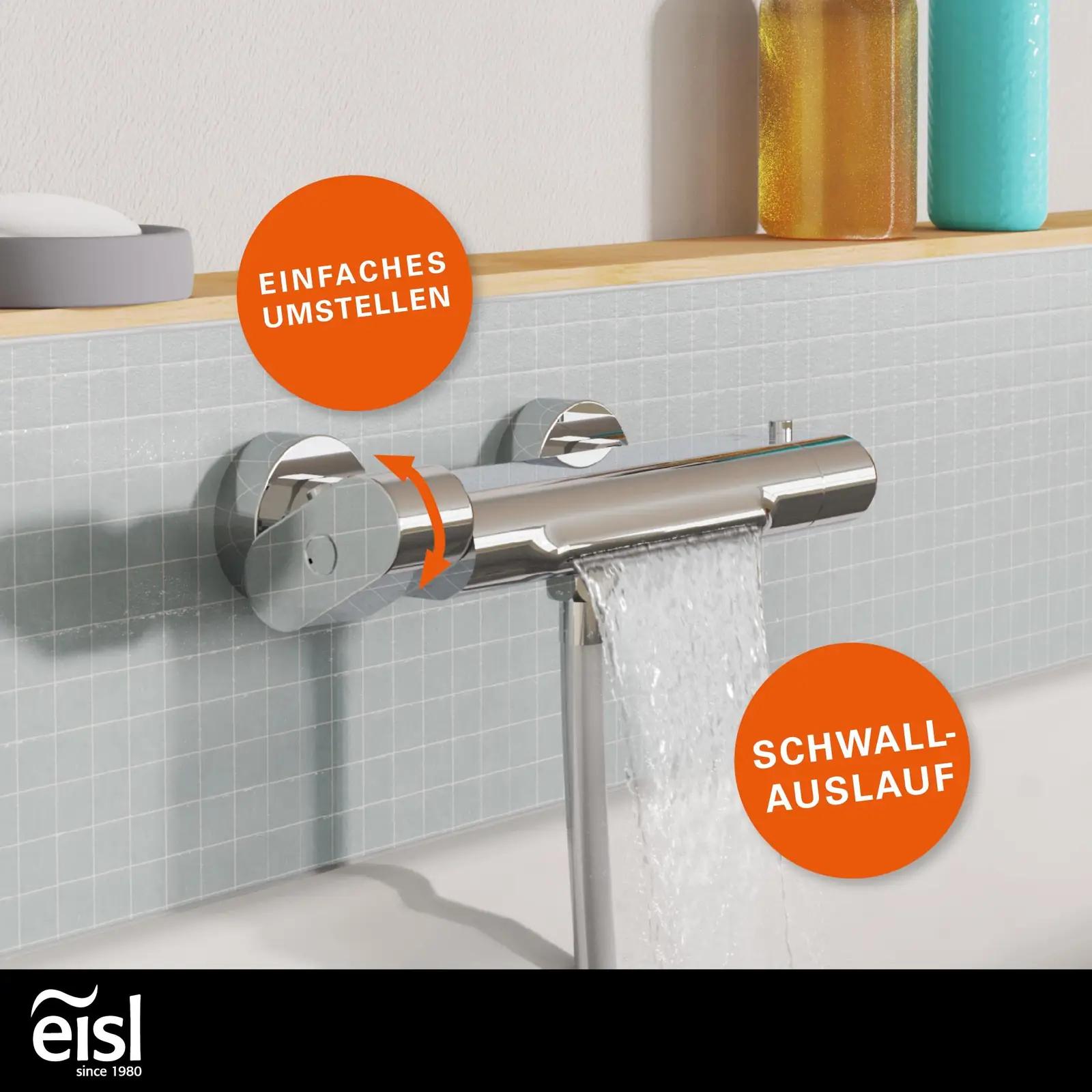 EISL kroomitud vannisegisti CARNEO – termostaat, turvaline vool – pilt 8