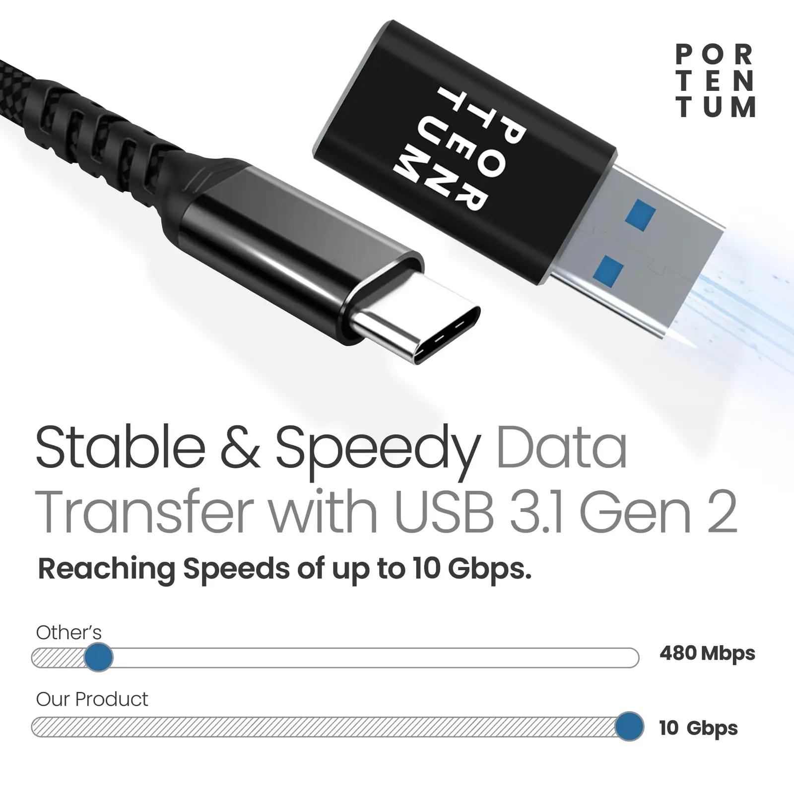 PORTENTUM USB C to USB Adaptor 3.0 3.1 10 GB arvutid ja lisaseadmed