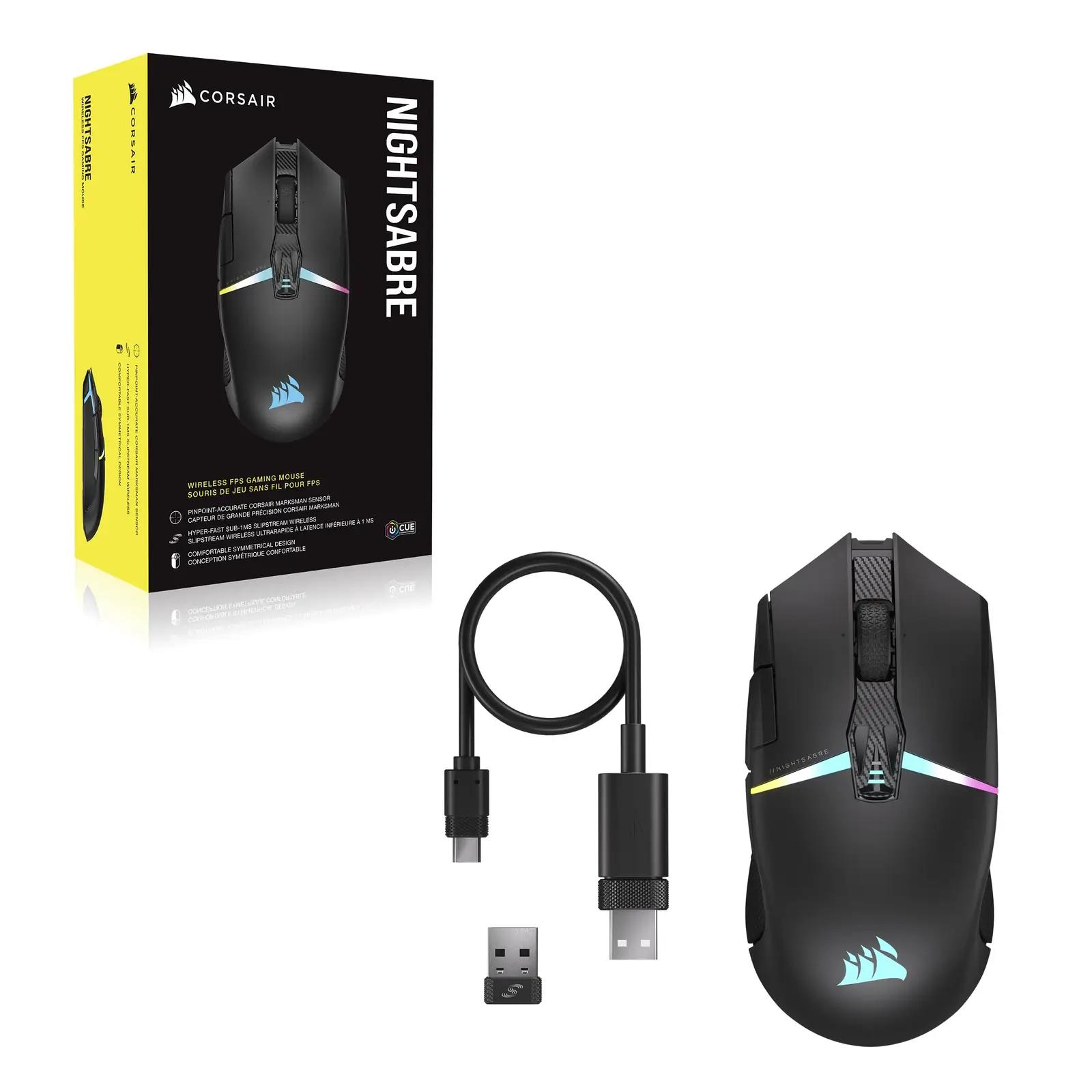 Corsair NIGHTSABRE traadita mänguhiir – kõrge DPI ja pika akuiga – pilt 9