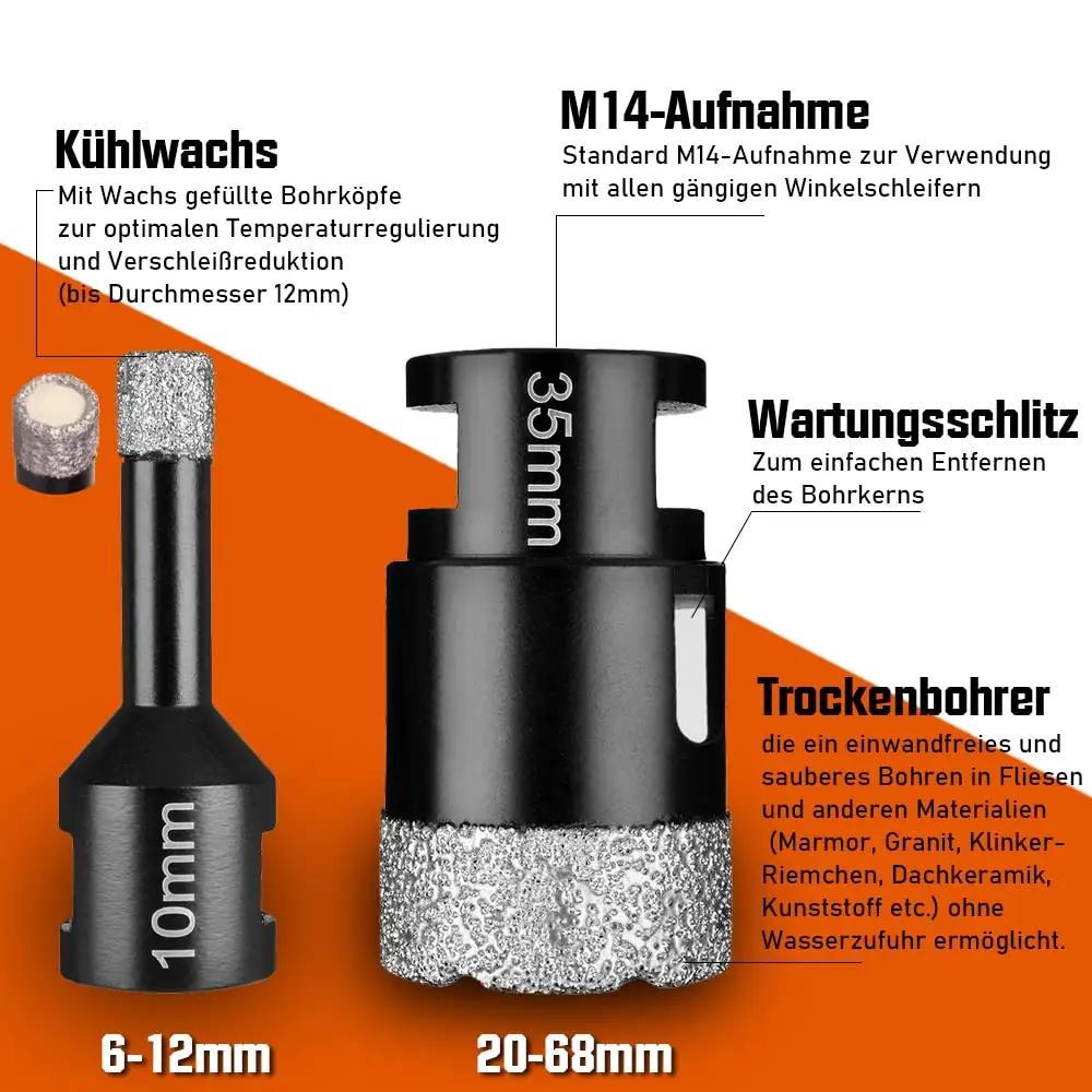 XIIW vastupidav teemantpuuride komplekt — sobib keraamikale ja – pilt 8