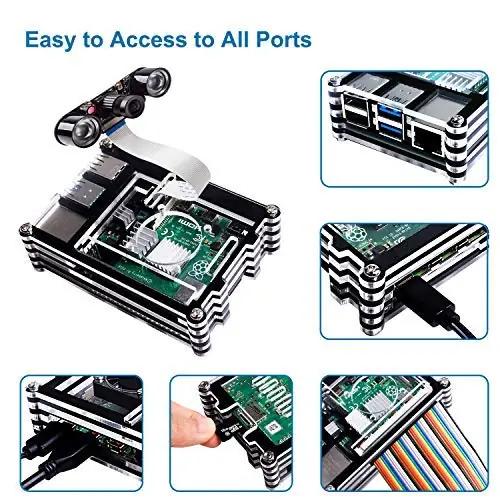 Smraza alumiiniumkorpus Raspberry Pi 3 B+ — jahutus ja toiteplokk – pakend ja tarvikud