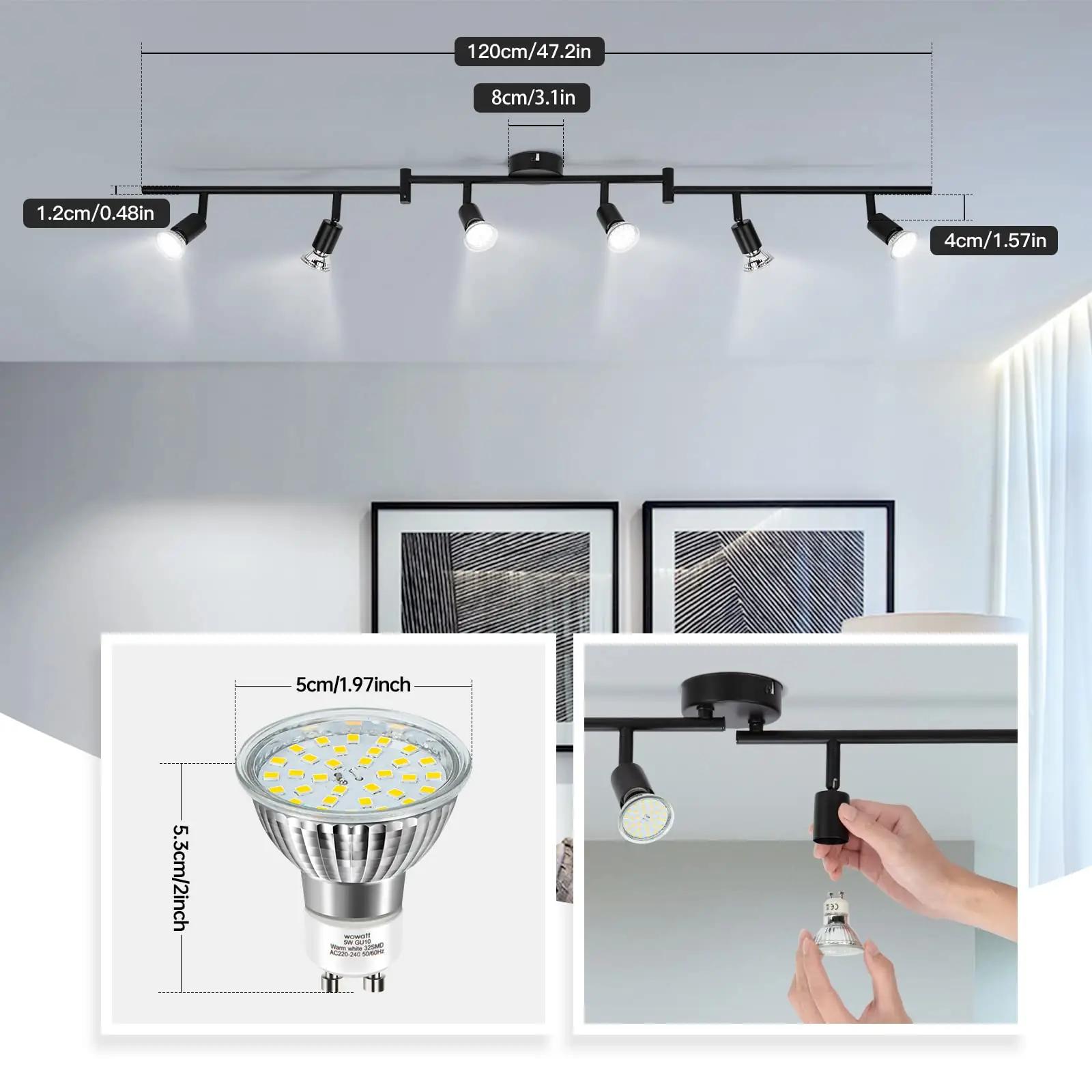 wowatt must matt metalllamp — 6 suunatavat LED spot’i kööki – pilt 6