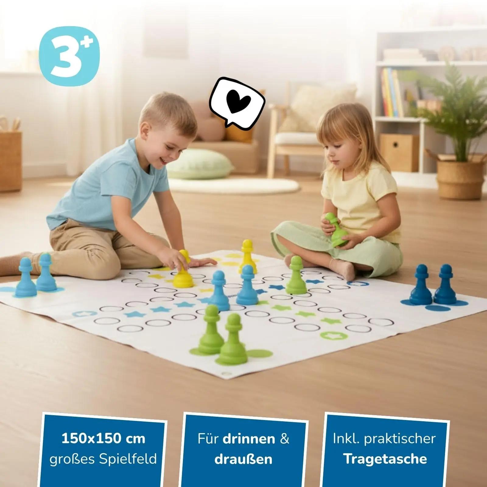 alldoro XXL plastist pere Ludo lauamäng — suur 150×150 cm – detailne vaade