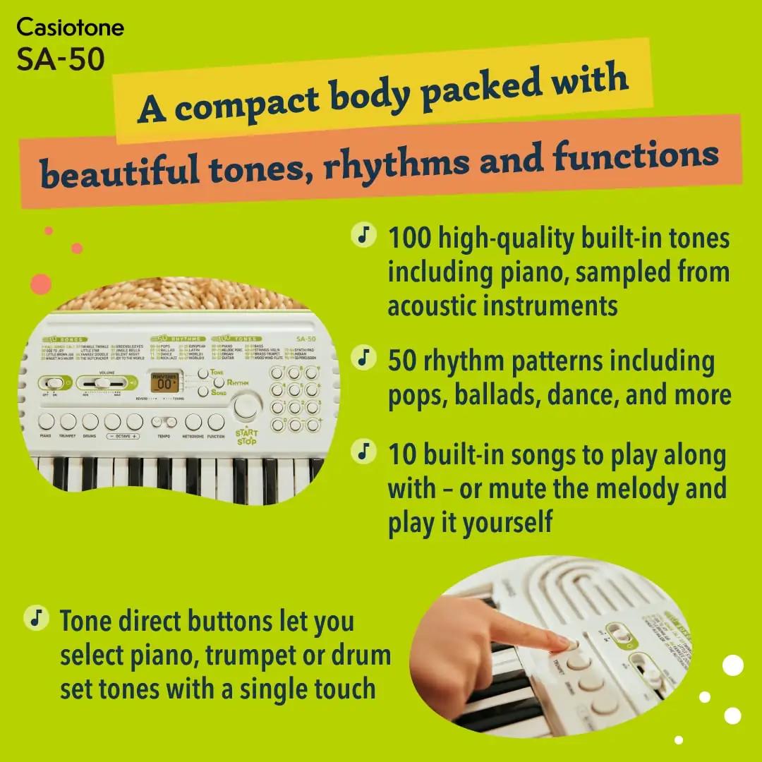 Casio kompaktne mini-keyboard – kaasaskantav mängurõõm SA51 – pilt 9