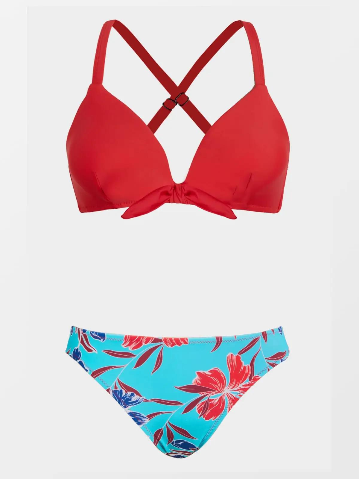 CUPSHE lillemustriline bikini komplekt madal vöökoht – mugav XS – lisavaade