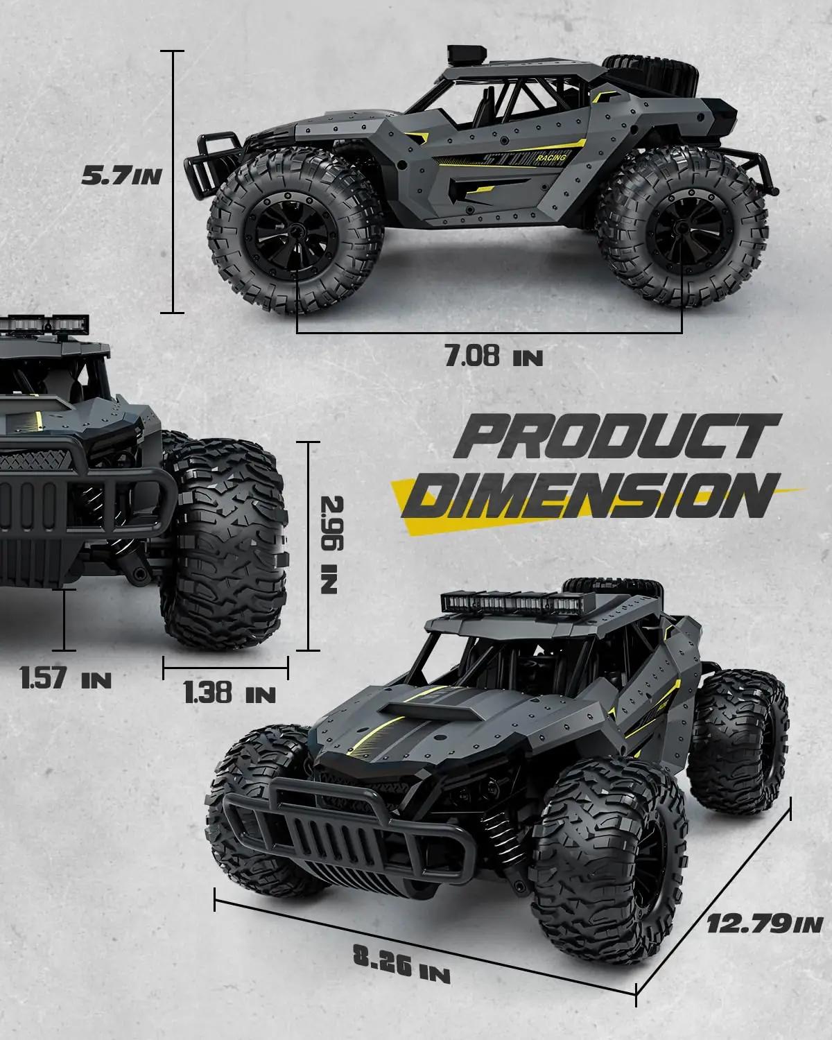 Tecnock vastupidav 1:16 maastikurehvidega RC monstertruck – pilt 6