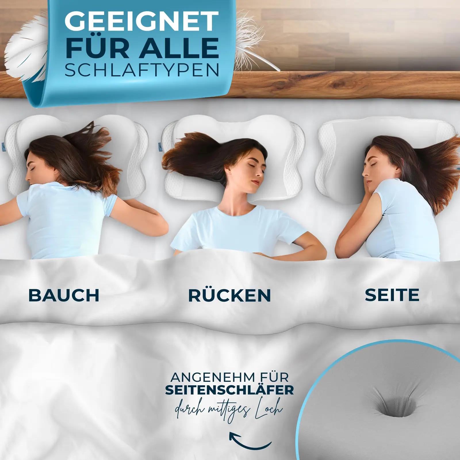 Glückstoff ortopeediline mäluvahtpadi – ergonoomiline kaelatoetus – kasutusnäide