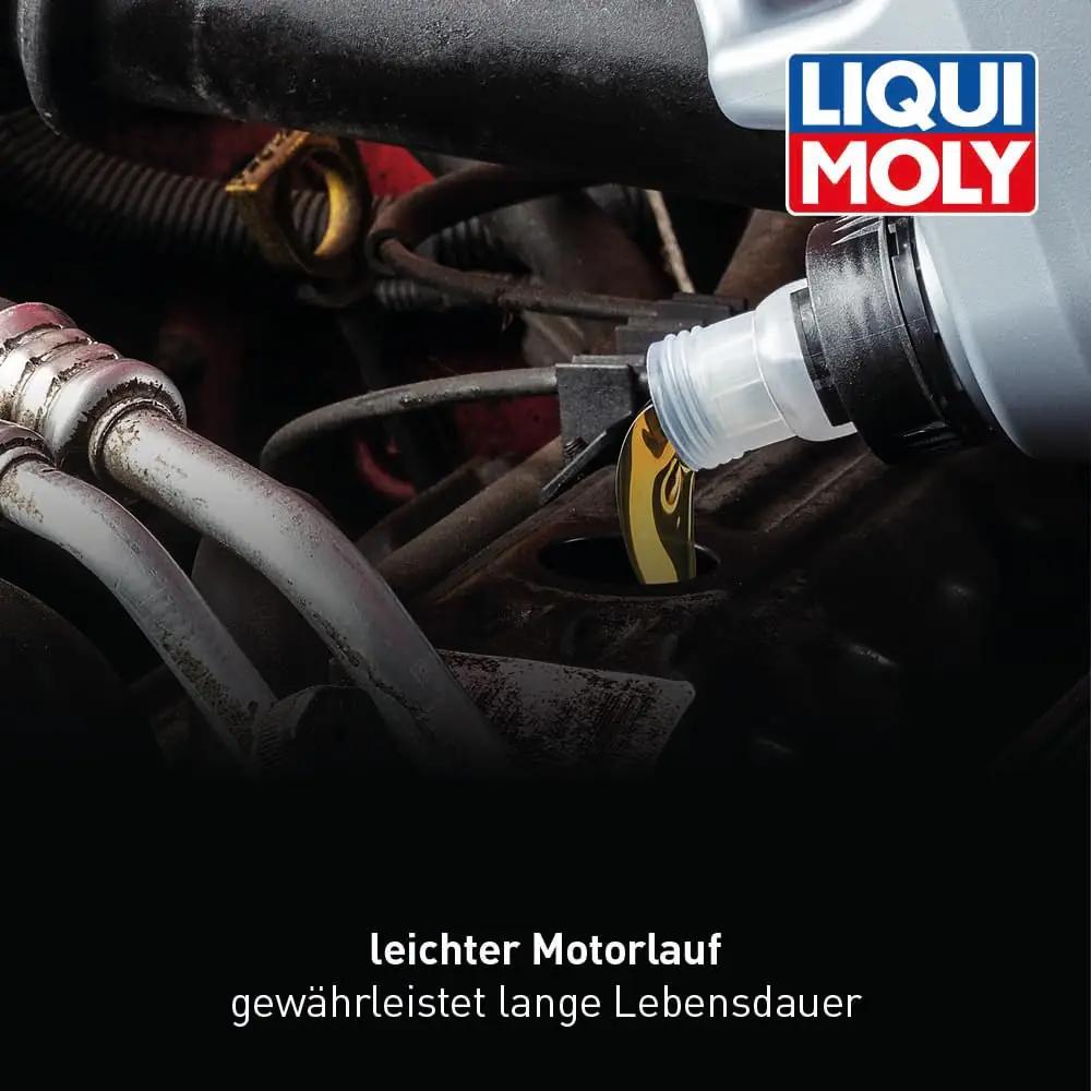 LIQUI MOLY bensiini- ja diiselmootoritele 5W-30 5L õli – pakend ja tarvikud