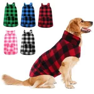 ASENKU Dog Plaid Pocket Coat Red XXXL talvejope ja -mantlid – toote esivaade