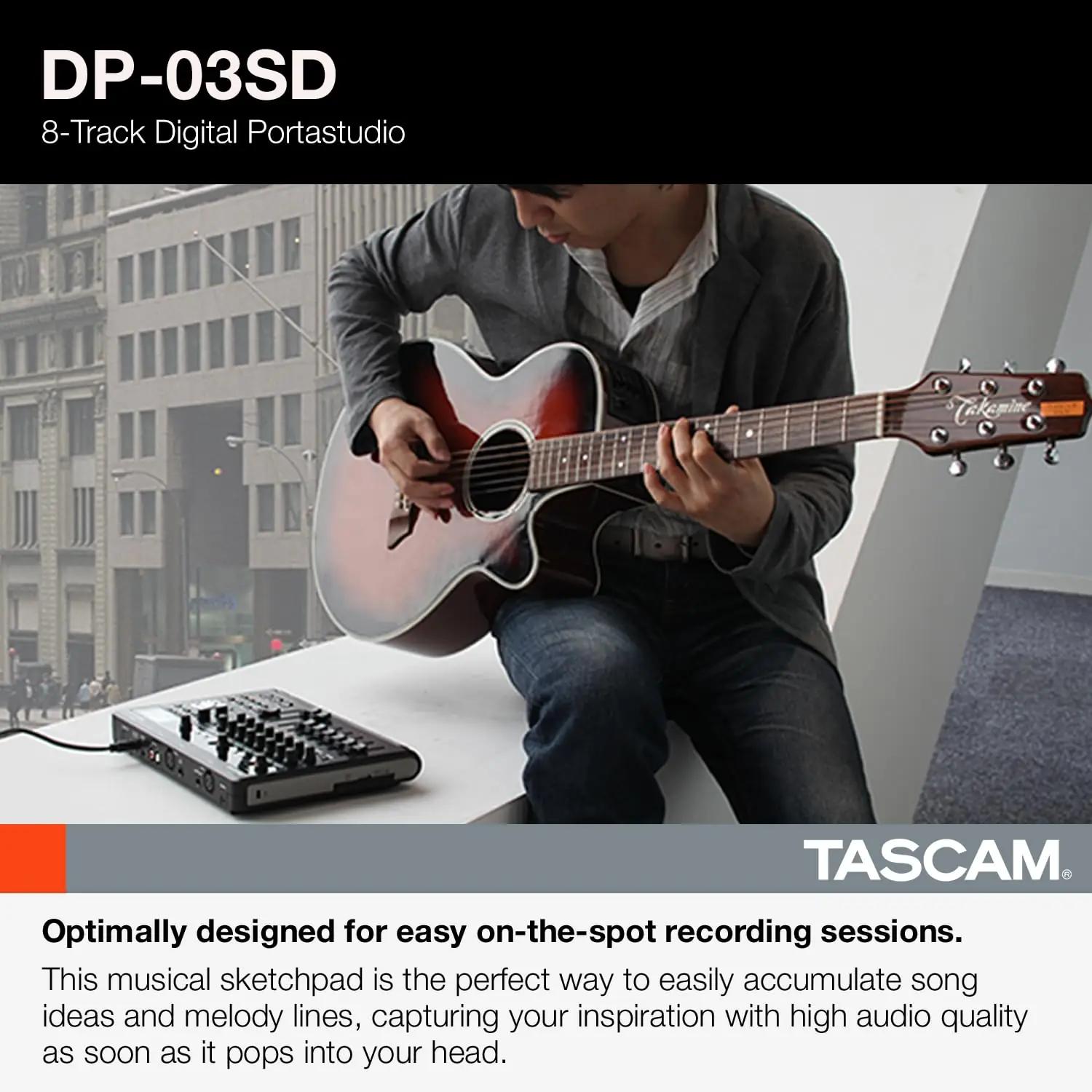 Tascam DP-03SD muusika ja dj-varustus – detailne lähivaade