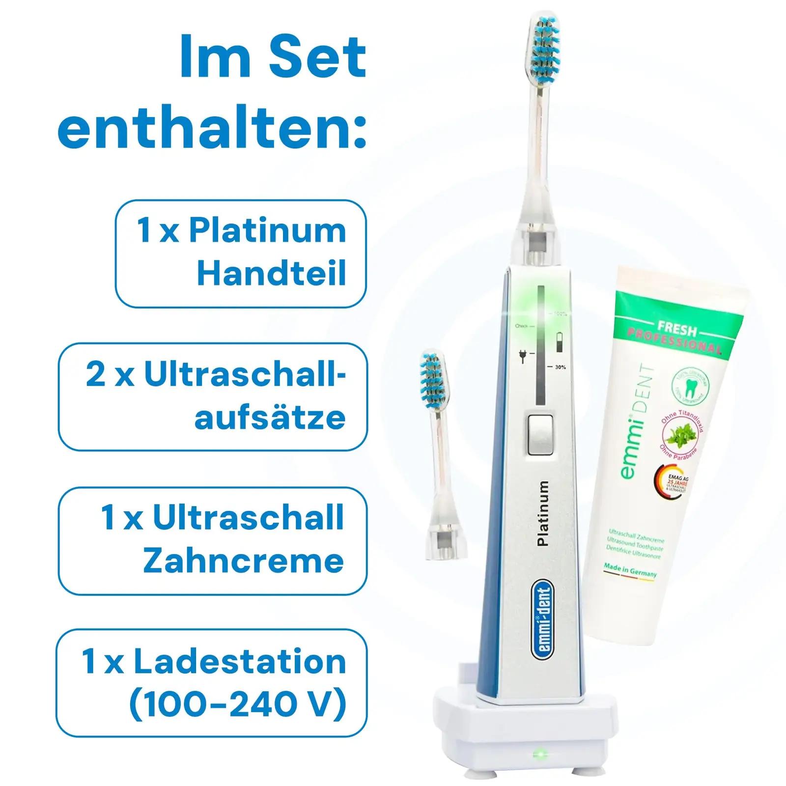 Emmi-dent Platinum ultrasoonhambahari komplekt – õrn hooldus – pilt 6