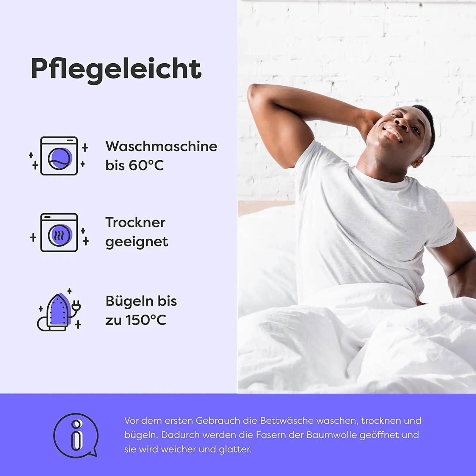 Wolkenfeld puuvillane voodipesu 135×200 – nahasõbralik komplekt – lisavaade